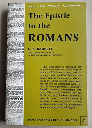 Cover of The Epistle to the Romans -Blacks