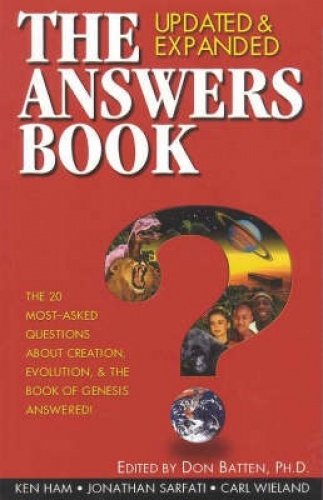 Cover of The Answers Book - The 20 Most-asked Questions About Creation Evolution and the Book of Genesis Answered