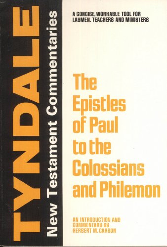 Cover of The Epistle of Paul to the Colossians an Philemon (Tyndale)
