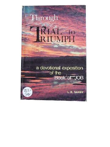 Cover of Through Trial to Triumph: Job