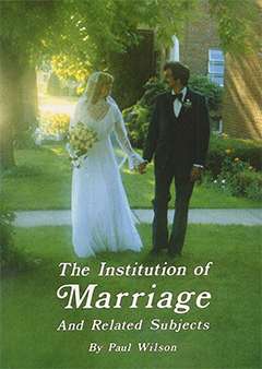 Cover of The Institution Of Marriage And Related Subjects