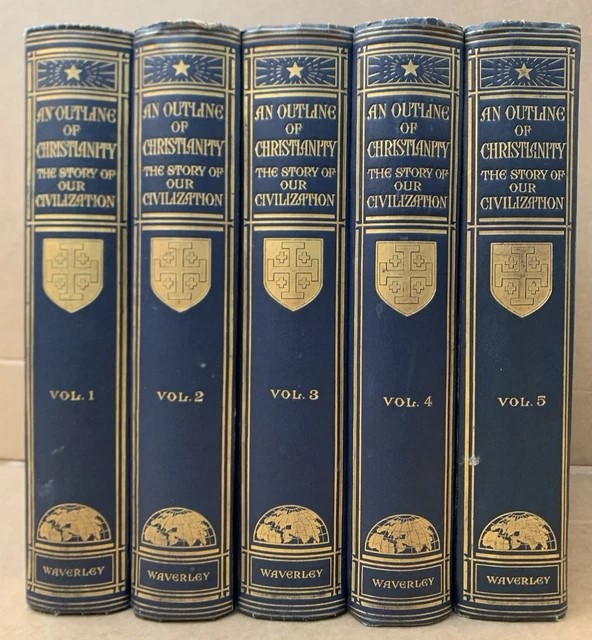 Cover of An Outline of Christianity - The Story of Our Civilization 5 Volumes - A