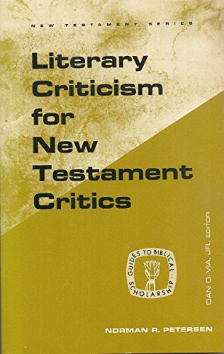 Cover of Literary Criticism for New Testament Critics