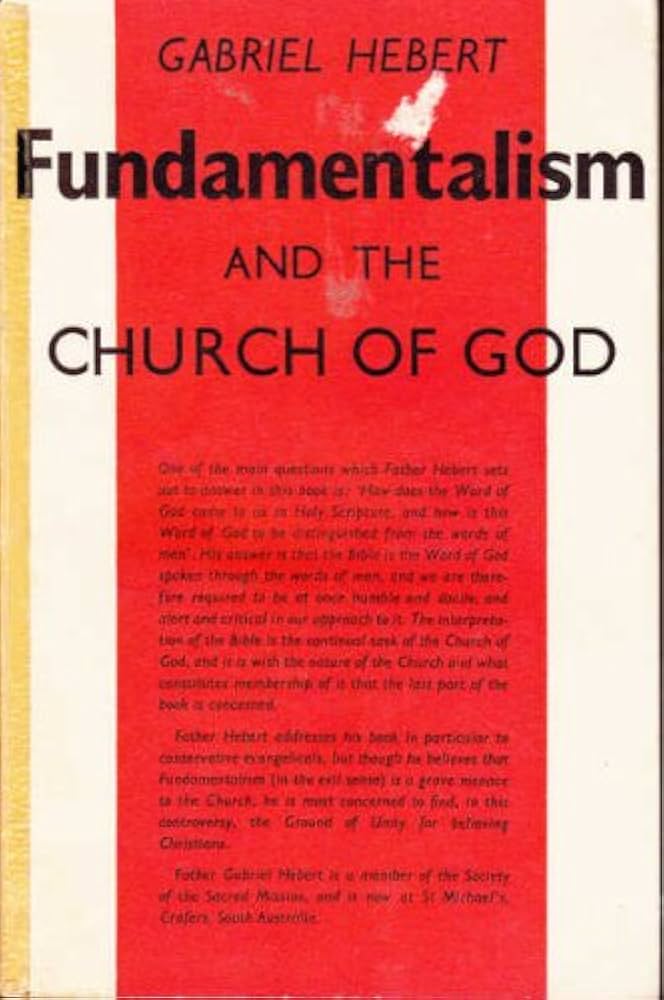 Cover of Fundamentalism and the Church of God