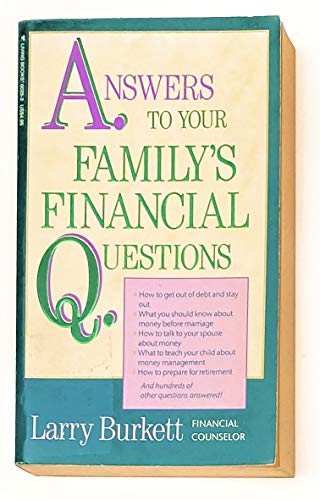 Cover of Answers To Your Familys Financial Quetions