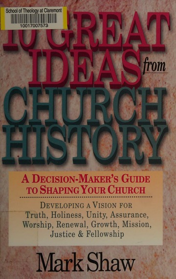 Cover of 10 Great Ideas from Church History