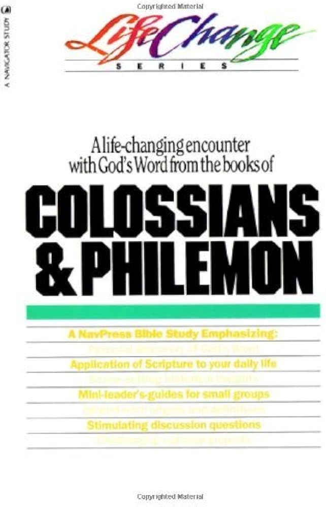 Cover of Colossians and Philemon - Life Change Series